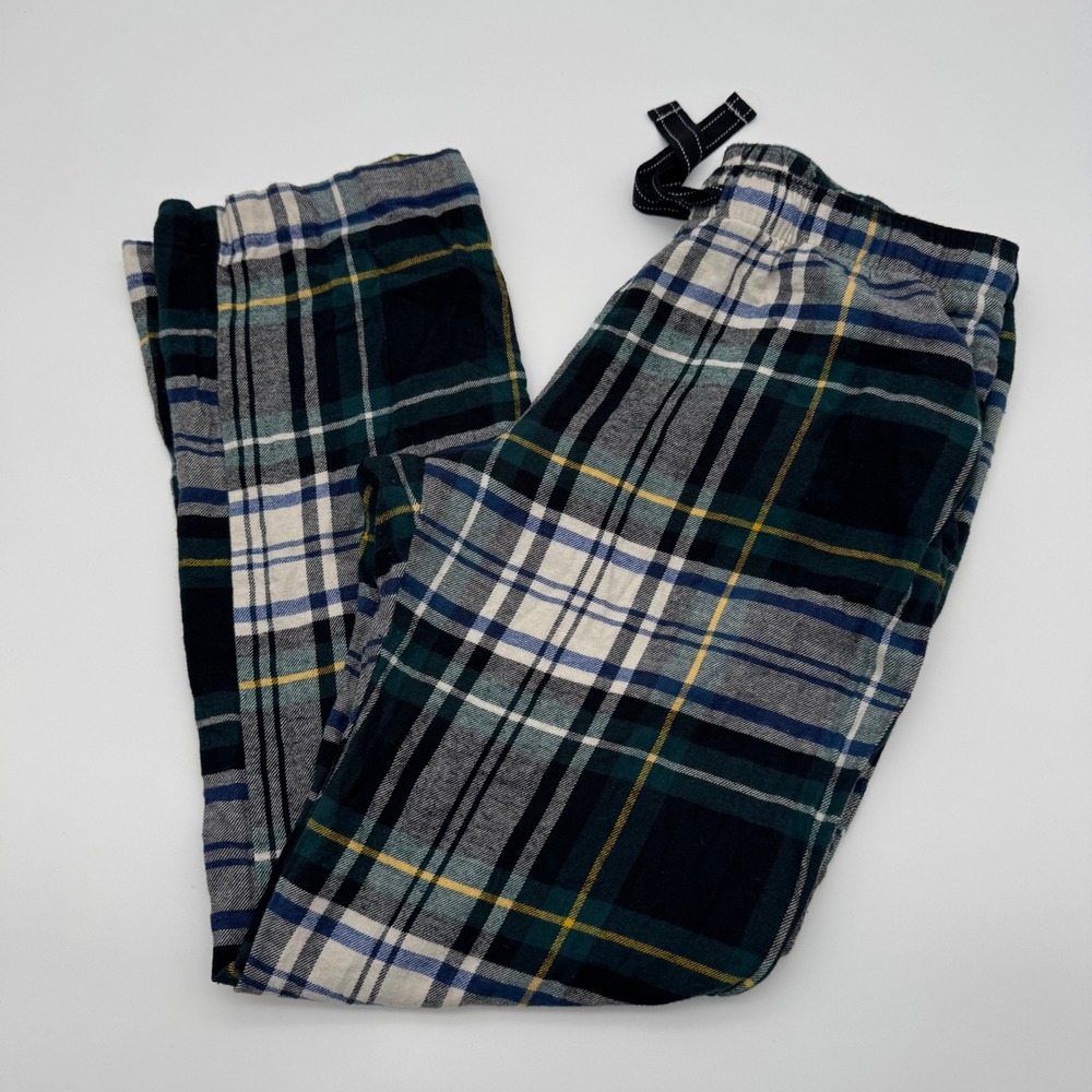 Old Navy Mens Plaid Flannel Pajama Pants Green Blue White Match The Fam Size M - Picture 4 of 4